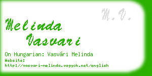 melinda vasvari business card