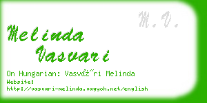 melinda vasvari business card